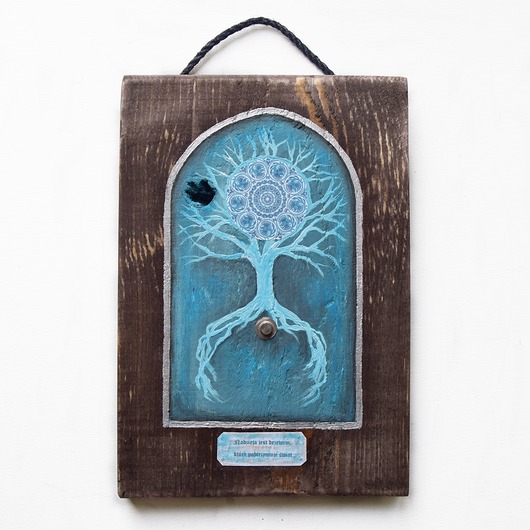 obrazy Drzewo nadziei obraz malowany na desce