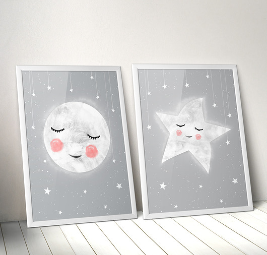 2 ilustracje 50x70 cm Anita Tomala