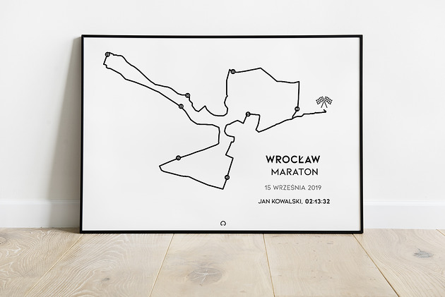 Plakat Maraton Wrocław / wrocławski personalizowany  Moje Metro