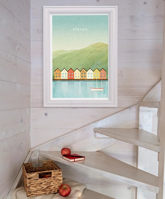 plakaty Bergen - Norwegia - plakat 50x70 cm