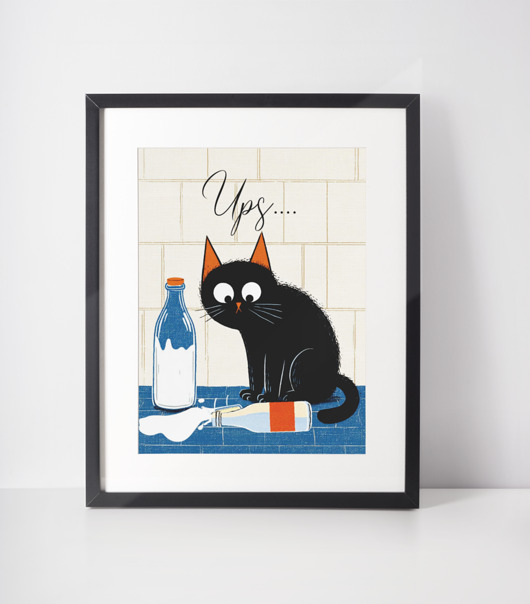 plakaty Plakat rozlane mleko