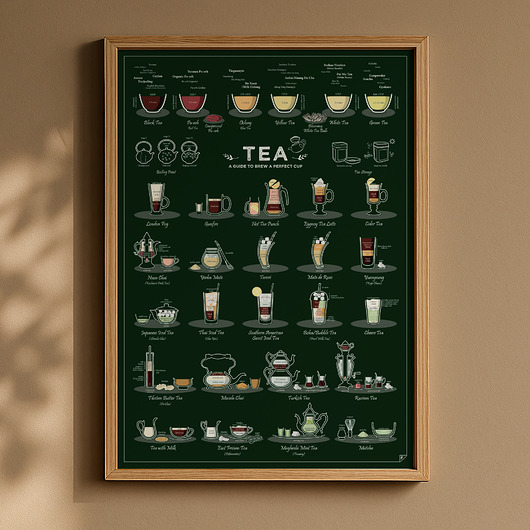 plakaty Plakat Tea - a Guide to Brew a Perfect Cup