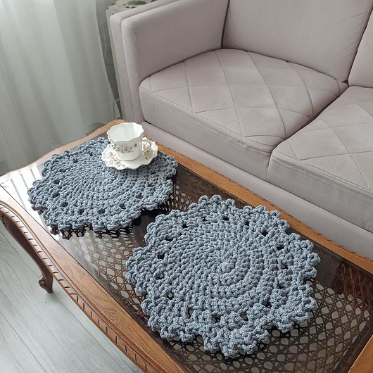 podkładki do kuchni Komplet podkładek ze sznurka 2szt - 38cm