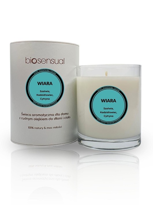 świece zapachowe Świeca do masażu i aromaterapii WIARA 200g