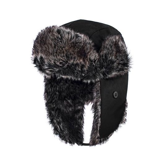 czapki damskie Czapka uszatka POLAR BLACK