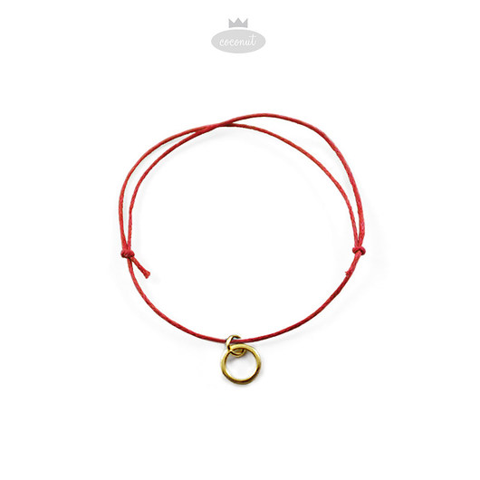 KARMA - bransoletka złocona 16kt złotem - green COCONUT