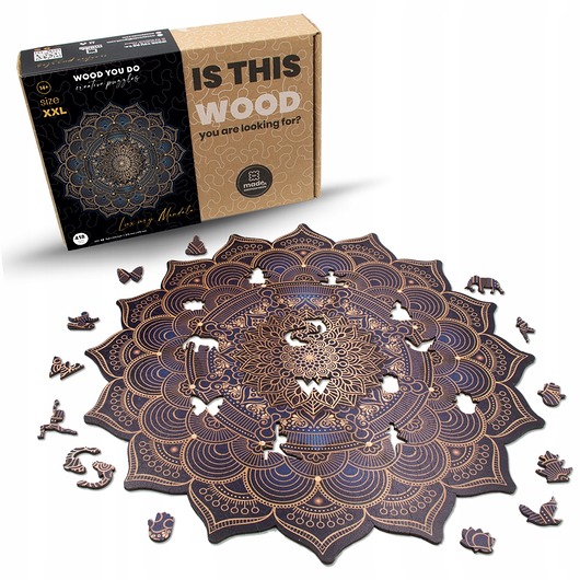 puzzle dla dzieci PUZZLE DREWNIANE LUKSUSOWA MANDALA 418 elementów