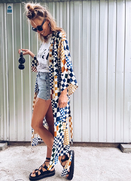 bluzki kimonowe damskie Wonderland zwiewne kimono