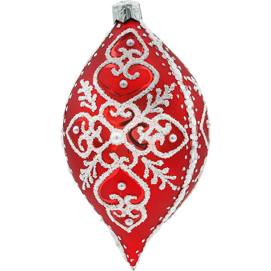 bombki Bombka owalna szklana: Koronkowa Łezka