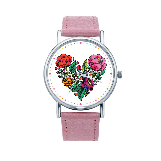Zegarek z grafiką LOVE FLOWERS laluv