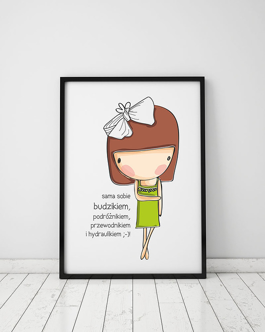 plakat. sama sobie budzikiem (format A3) Love Life and Forest