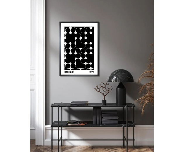 grafiki i ilustracje PLAKAT Bauhaus, czarno biały, abstrakcyjny