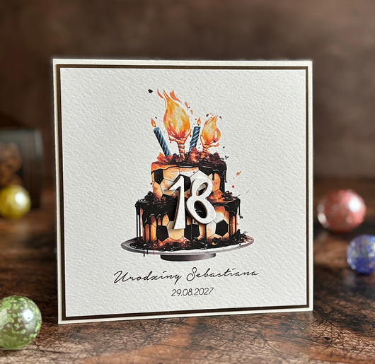 kartki scrapbooking Personalizowana kartka na 18 urodziny / BE HAPPY!, BH 52b