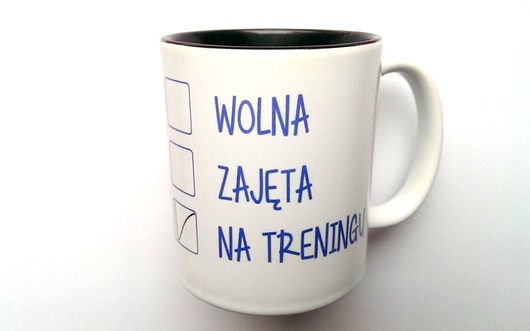 KUBEK Na treningu z CZARNYM WNĘTRZEM FarrowDesign