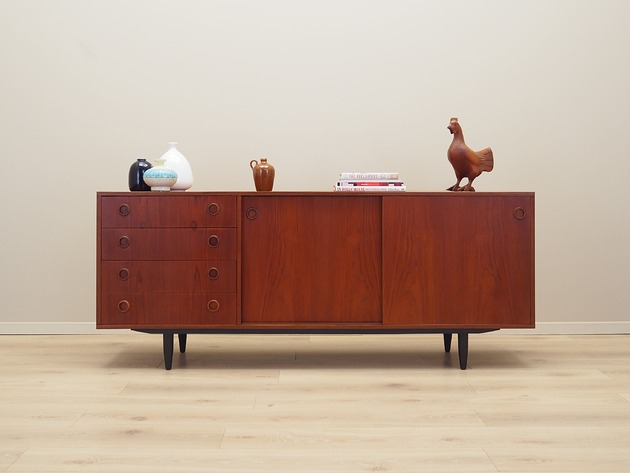 komody i szafki Sideboard tekowy, duński design, lata 70, produkcja: Dania