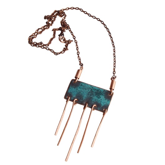 naszyjniki - inne Naszyjnik - wisior z patynowanej miedzi /5/