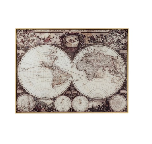 obrazy Mapa dekoracja ścienna 100x74cm vintage