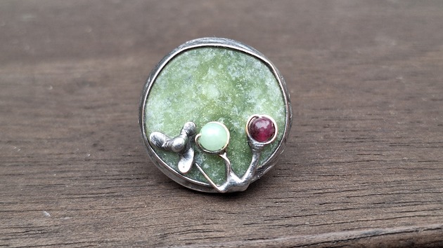 pierścionki - różne Ogródek - pierścionek regulowany