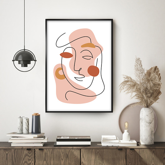 Plakat / Grafika "Twarz kobiety" 70x100 cm HUS