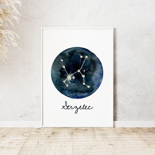 Plakat Znak Zodiaku Strzelec trochę na ścianę