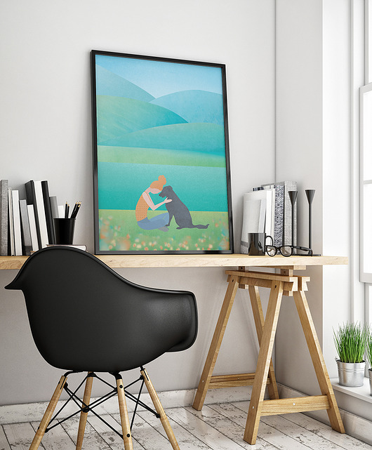 plakaty Nad górskim stawem - plakat 50x70 cm