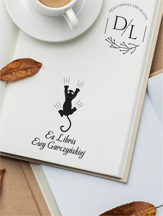 stemple Stempel Ex Libris Exlibris personalizowany Kot 11