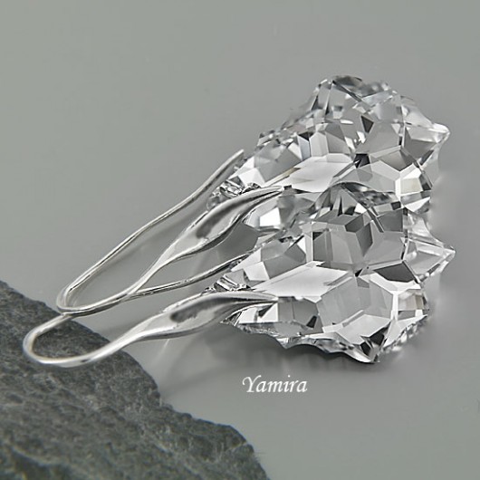 kryształ Swarovski baroque Crystal CAL kolczyki yamira