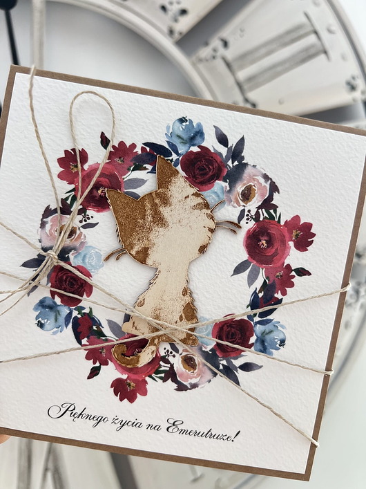 kartki scrapbooking Wyjątkowa kartka ręcznie robiona prezent - gratulacje kartka dla emeryta, eme