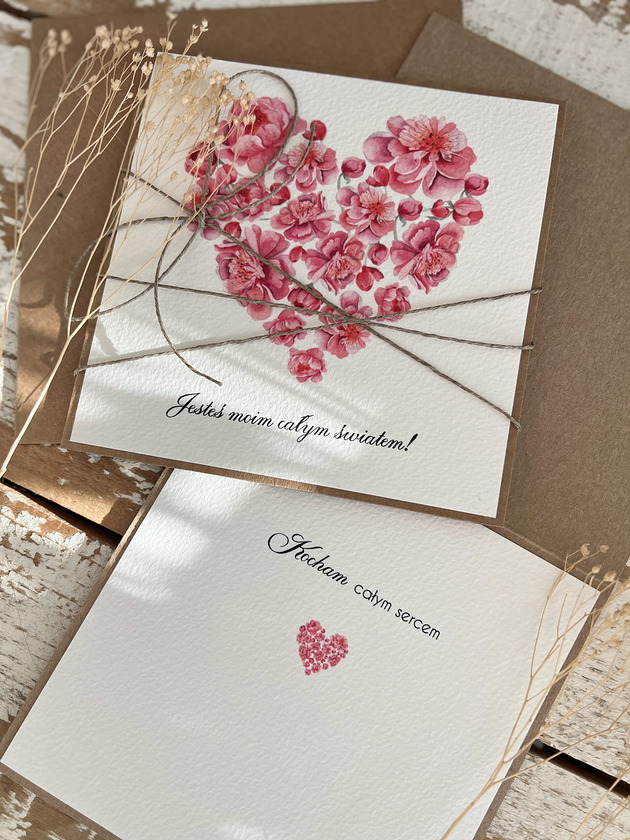 kartki scrapbooking Wyjątkowa ręcznie robiona kartka prezent na walentynki, walentynkowa - walent