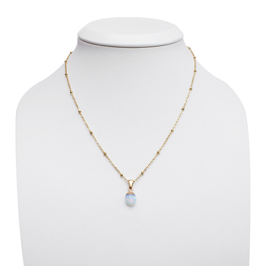 złote naszyjniki Naszyjnik - Opal - amulet szczęścia