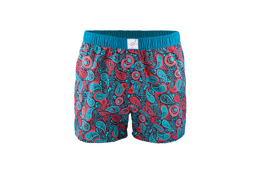 Męskie bokserki luźne Dark Paisley Aloe Vera colorflow