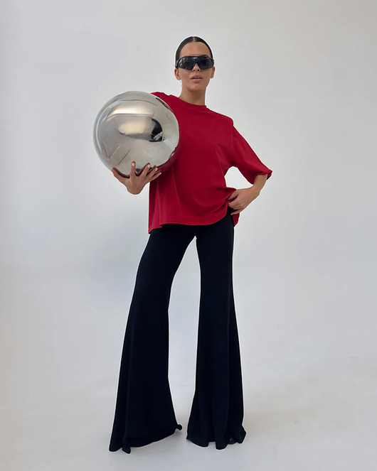 t-shirt damskie Tshirt Art red