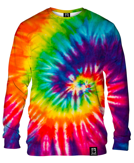 bluzy męskie Bluza Bez Kaptura Męska DR.CROW Tie Dye