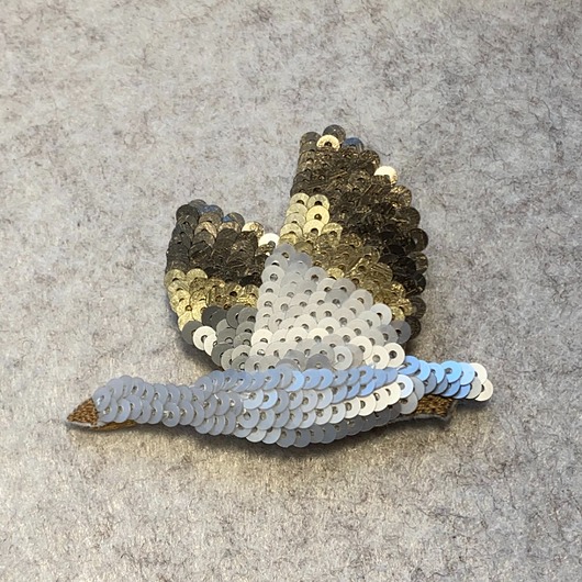 broszki Broszka Gęś ręcznie haftowana