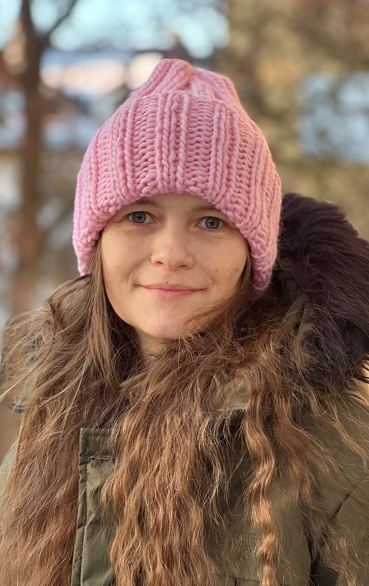 czapki damskie Zimowa czapka Buran  100% wełna z Peru blady róż