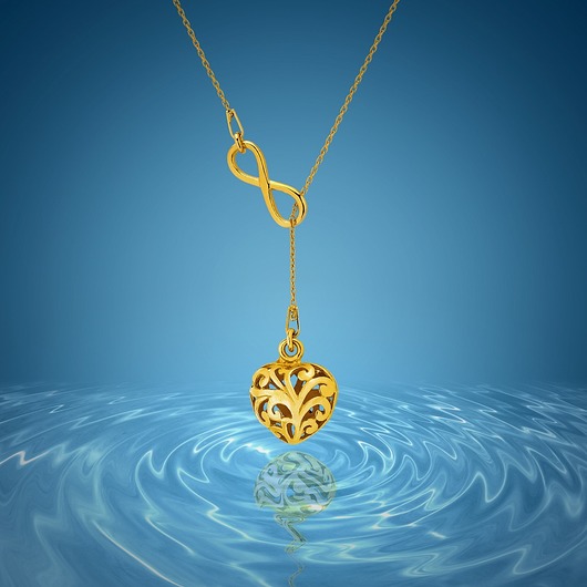 NASZYJNIK SREBRO 925 AŻUROWYM SERCEM Coccola JEWELLERY
