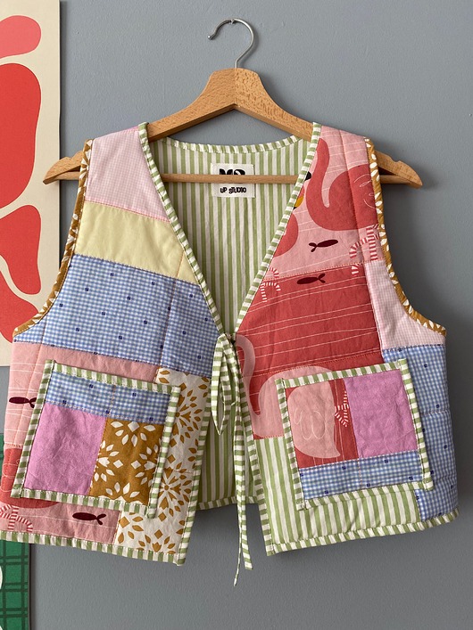 kamizelki damskie Kamizelka patchworkowa handmade