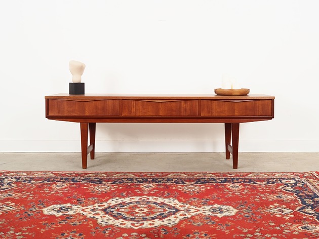 komody i szafki Lowboard tekowy, duński design, lata 70, produkcja: Dania