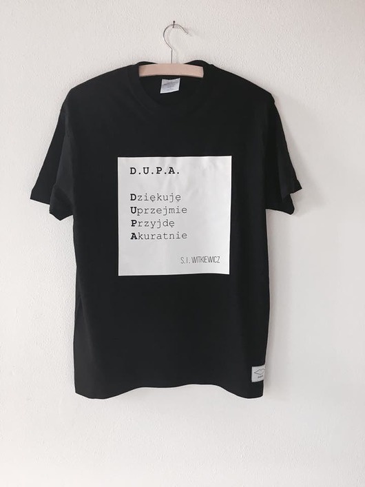 T-shirt z cytatem,Witkacy,"D.U.P.A." Golden Lips