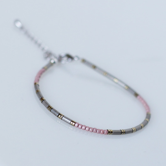 Bransoleta Little Sth Grey and Pink Mitsu