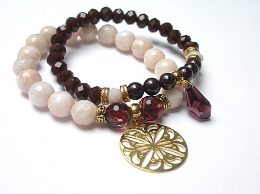 Garnet and ecru /12-2014/ duo KiKa pracownia