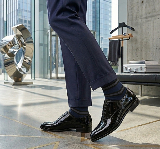 skarpetki męskie Skarpety bambusowe w szare paski