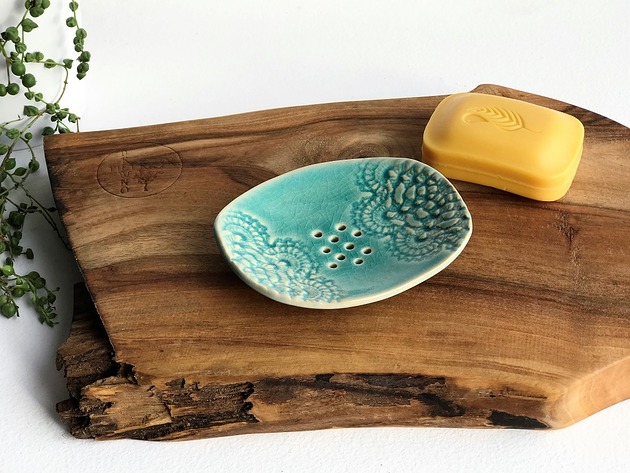 Mydelniczka ceramiczna z koronką Ceramika Tyka