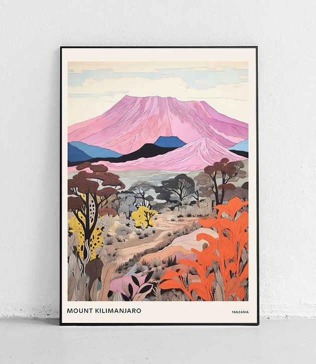 plakaty Plakat Różowe Kilimandżaro z Tanzanii