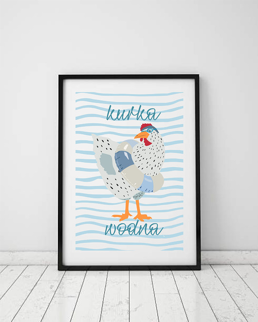 obrazy i plakaty do pokoju dziecięcego Plakat Kurka