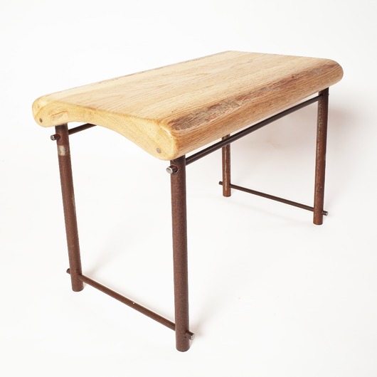 stoliki kawowe Stolik kawowy z plastra dębu z naturalną rdzą handmade