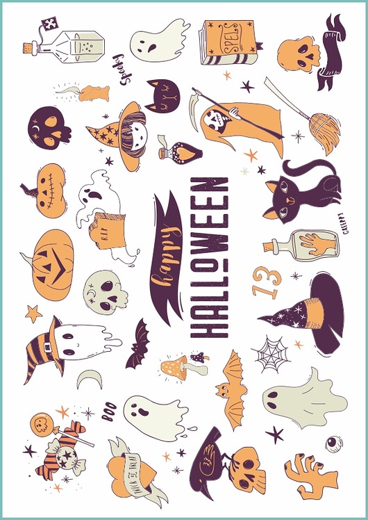 tatuaże zmywalne, tymczasowe Tatuaż tymczasowy "HALLOWEEN nr 28"