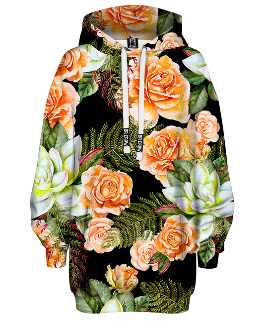 bluza z kapturem damska Bluza Oversize Tunika DR.CROW Lilies