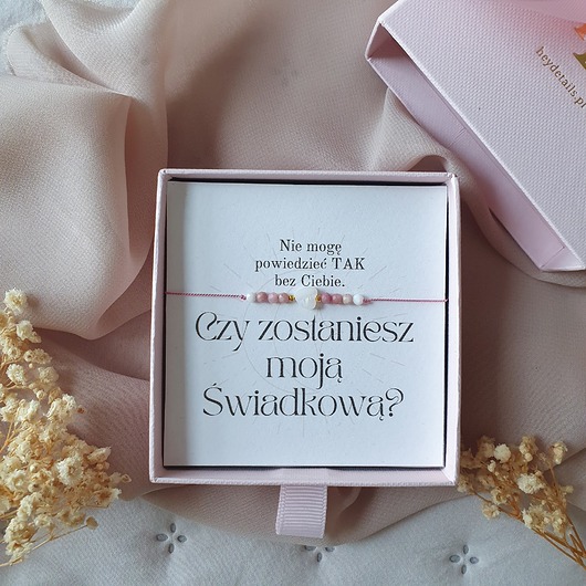 bransoletki na sznurku Bransoletka Czy zostaniesz moją Świadkową?