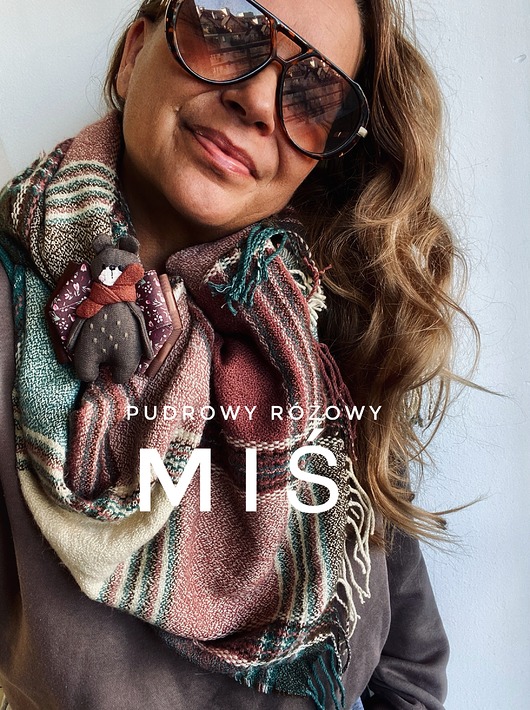 broszki Artystyczna Brosza z niesamowitym Misiem! Pop Art  MIŚ